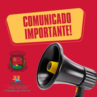 Aviso à Comunidade três-cantense