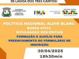 Atenção Agentes Culturais e entidades do nosso município