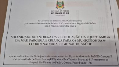 Saúde – Secretaria da Saúde de Lagoa dos Três Cantos é premiada por atendimento de excelência a gestantes, parceria e crianças