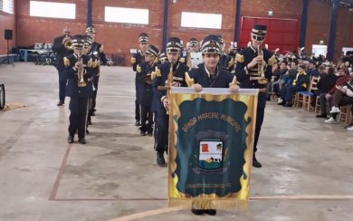 Banda Marcial Municipal de Lagoa dos Três Cantos Faz Sua Primeira Apresentação em Encontro Regional de Bandas Marciais