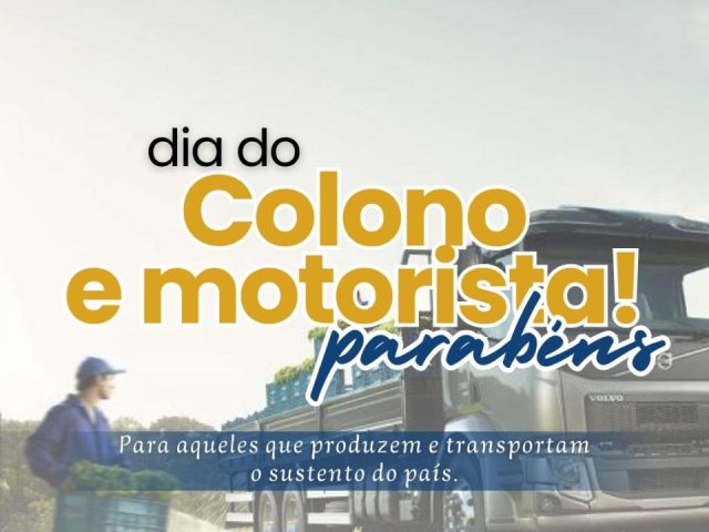 Homenagem do Governo Municipal de Lagoa dos Três Cantos ao Colono e Motorista neste 25 de julho