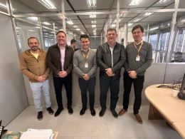Prefeito de Lagoa dos Três Cantos e comitiva cumpre agenda em na capital do estado