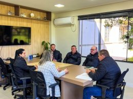 Convênio com o SAMU foi tema de reunião entre Governo Municipal de Lagoa dos Três Cantos e gestão da Saúde de Espumoso.
