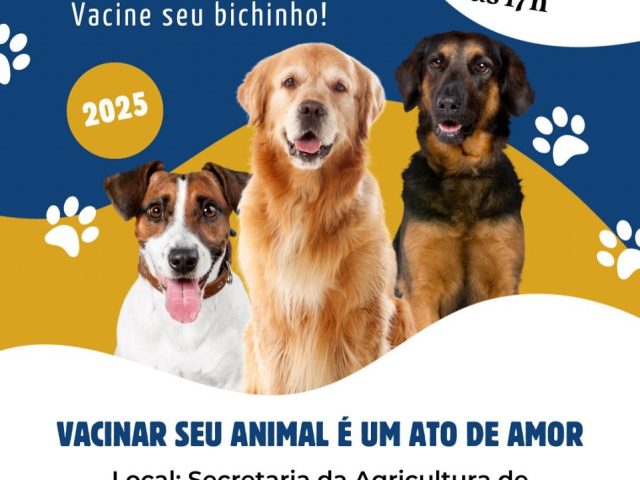 Campanha de vacinação antirrábica em Lagoa dos Três Cantos
