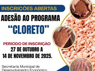 Segunda Etapa do Programa Solo Fértil – Adesão ao Programa Cloreto de Potássio