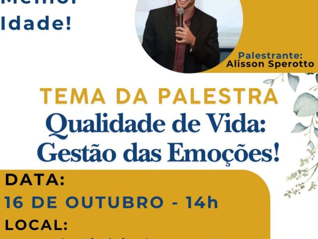 Qualidade de Vida: Gestão das Emoções será tema de palestra em Lagoa dos Três Cantos