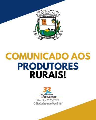Comunicado aos produtores rurais