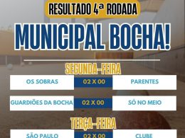5ª rodada do Municipal de bochas de Lagoa dos Três Cantos – Taça  Sidenio Werle