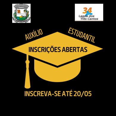 Município de Lagoa dos Três Cantos abre inscrições para auxílio estudantil no primeiro semestre de 2026