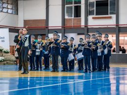 Banda Marcial de Lagoa dos Três Cantos encanta público durante apresentação em Chapada