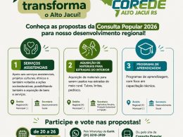 Consulta Popular 2026/2027 mobiliza população do Alto Jacuí para definir investimentos regionais