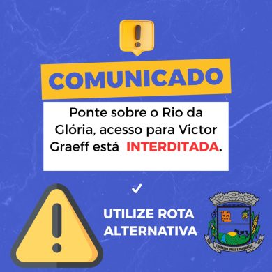 Ponte sobre o Rio da Glória é interditada e motoristas devem usar rotas alternativas