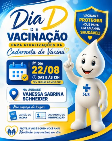 Lagoa dos Três Cantos realizará o Dia D de Vacinação no sábado (22)