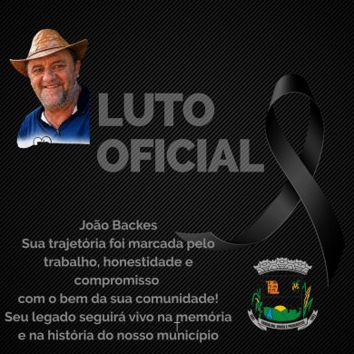 Lagoa dos Três Cantos decreta luto oficial pelo falecimento do ex-vereador João Backes