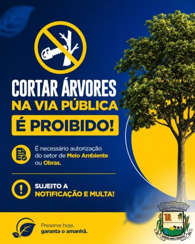 Corte de árvores em via pública exige autorização em Lagoa dos Três Cantos