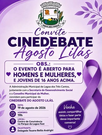 Lagoa dos Três Cantos promove Cinedebate Agosto Lilás