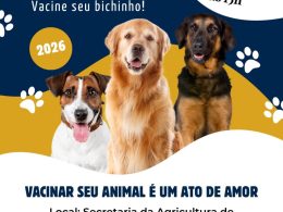 Vacinação antirrábica acontece no dia 22 de agosto em Lagoa dos Três Cantos