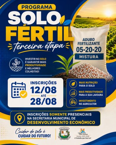 Programa Solo Fértil chega à terceira etapa em Lagoa dos Três Cantos