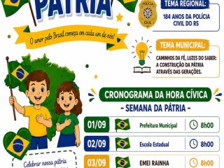 Lagoa dos Três Cantos prepara programação da Semana da Pátria 2026