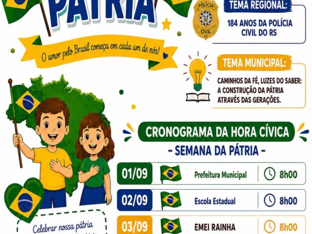 Lagoa dos Três Cantos prepara programação da Semana da Pátria 2026