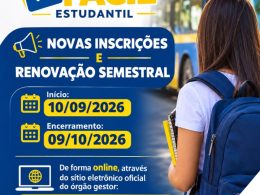 Passe Fácil Estudantil abre período para novas inscrições e renovação semestral