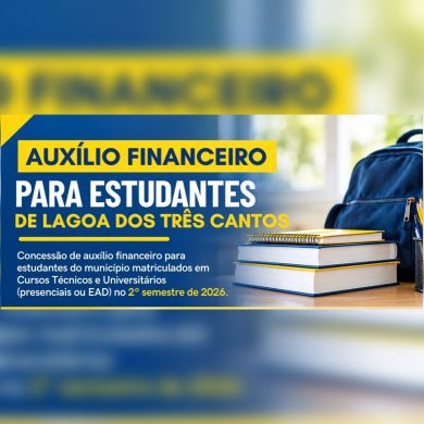 Lagoa dos Três Cantos abre inscrições para auxílio financeiro a estudantes