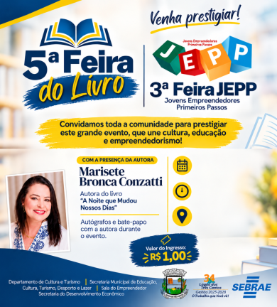 5ª Feira do Livro e 3ª Feira JEPP acontecem nesta terça-feira em Lagoa dos Três Cantos